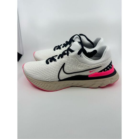 Nike React Infinity Run FK 3 White Hyper Pink Mens Size 12 Black DH5392-101 - Picture 2 of 5